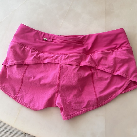 SONIC PINK SPEED UP LULUEMON SHORTS - Picture 2 of 2